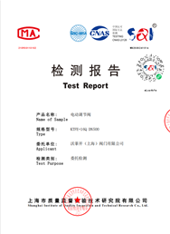 检测报告-电动调节阀KTFE