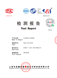 检测报告-多功能水利控制阀DSKG